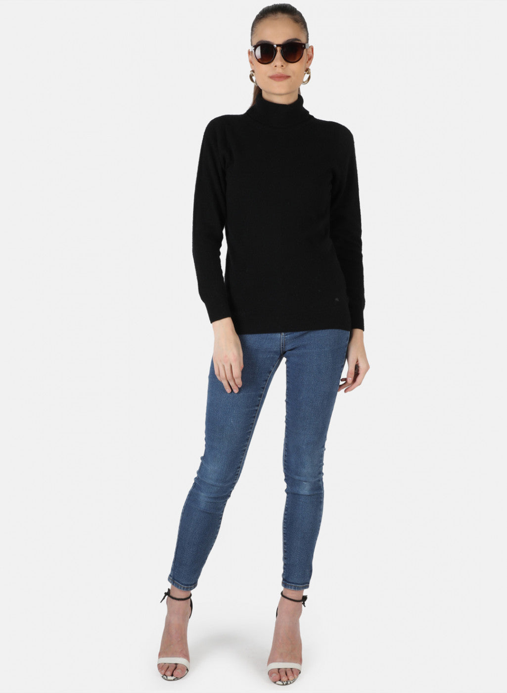 Women Black Solid Top