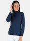 Women Blue Solid Top