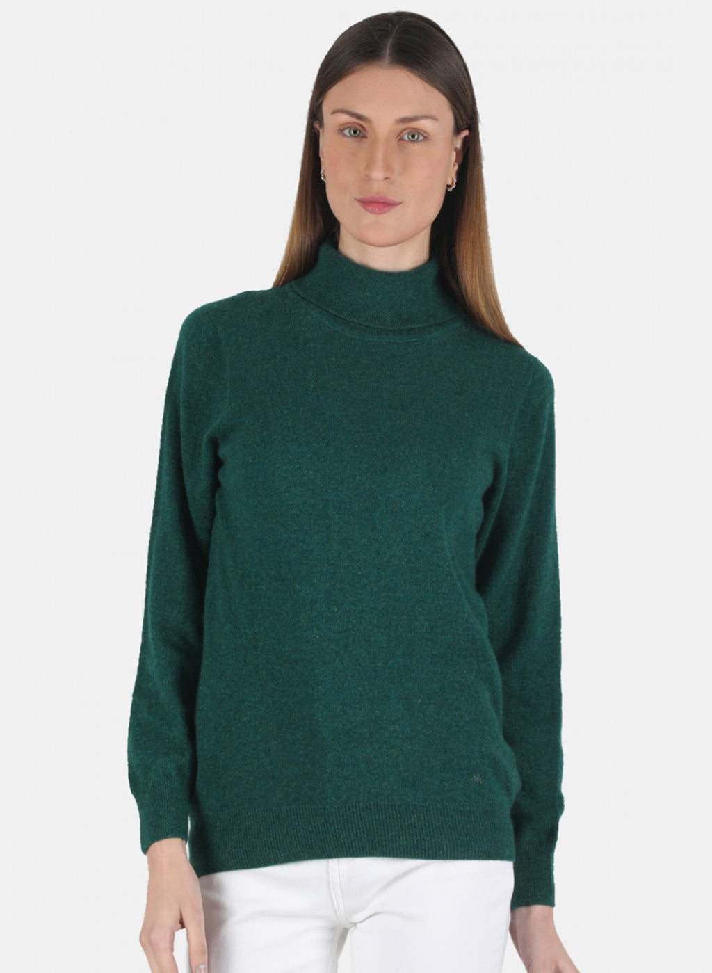 Women Green Solid Top