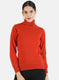 Women Orange Solid Top