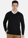 Men Black Solid Pullover