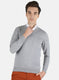 Men Grey Solid Pullover