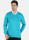 Men Blue Solid Pullover