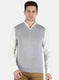 Men Grey Solid Sweater