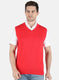 Men Red Solid Sweater