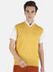 Men Yellow Solid Sweater