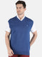 Men Blue Solid Sweater