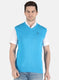 Men Blue Solid Sweater
