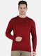 Men Maroon Solid Pullover