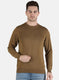 Men Brown Solid Pullover