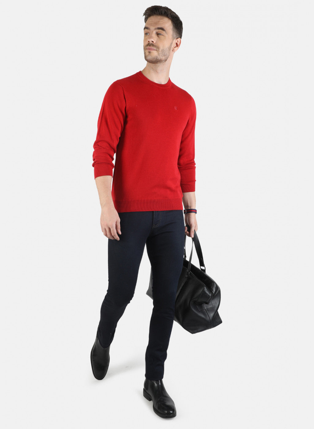 Men Maroon Solid Pullover