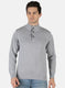 Men Grey Solid Pullover