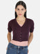Women Maroon Solid Blouse