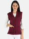 Women Purple Solid Cardigan