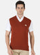 Men Orange Solid Sweater