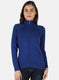 Women Blue Solid Cardigan