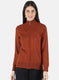 Women Orange Solid Cardigan