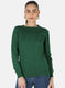 Women Green Solid Top