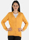 Women Yellow Solid Cardigan