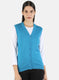 Women Blue Solid Cardigan