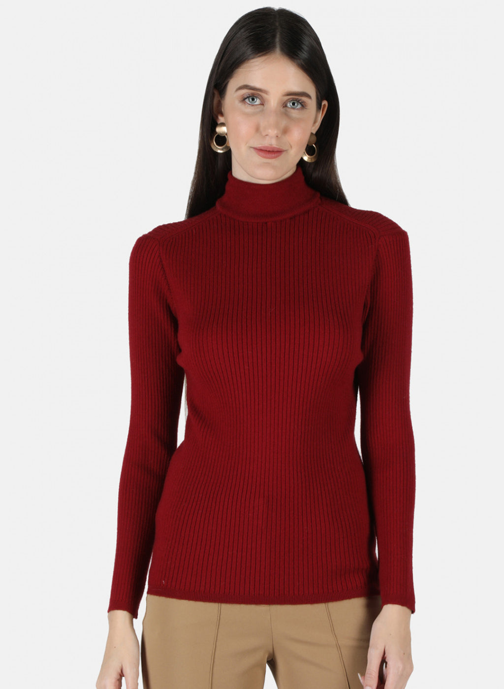 Women Maroon Solid Sceavy