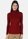 Women Maroon Solid Sceavy