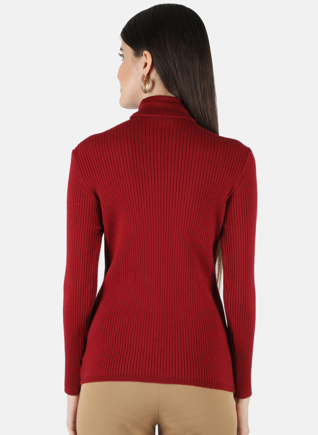 Women Maroon Solid Sceavy