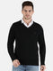 Men Black Self Design Pullover