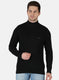 Men Black Self Design Pullover