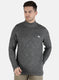 Men Grey Self Design Pullover
