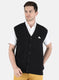 Men Black Self Design Cardigan