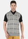 Men Grey Self Design Sweater