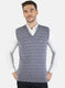 Men Purple Self Sweater