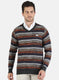 Men Grey Self Design Pullover