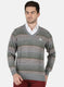 Men Light Grey Self Design Pullover