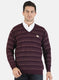 Men Red Self Pullover