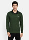 Men Green & Black Solid Pullover