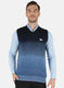 Men Blue Self Design Sweater