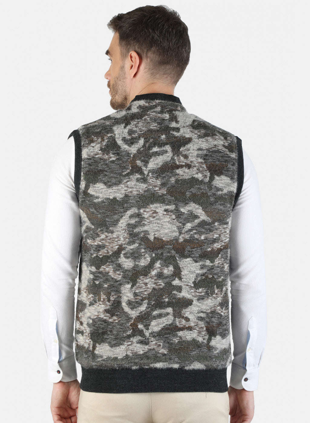 Men Black Self Jacket