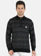 Men Black Self Design Pullover