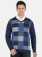 Men NAvy Blue Self Pullover