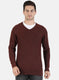 Men Orange Self Pullover