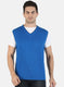 Men Blue Self Sweater