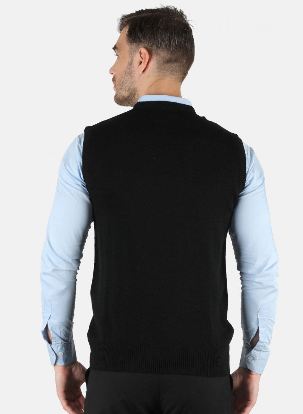 Men Multicolor Self Design Sweater