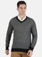 Men Black Self Design Pullover