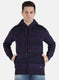 Men Purple Self Design Pullover