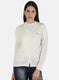Women White Solid Cardigan