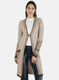 Women Brown Self Cardigan