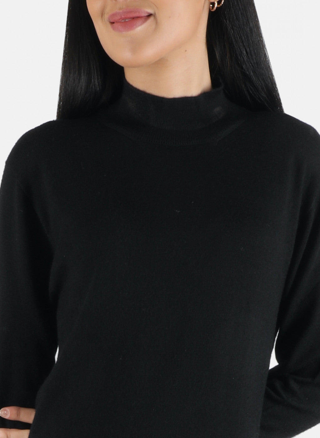 Women Black Self Design Top