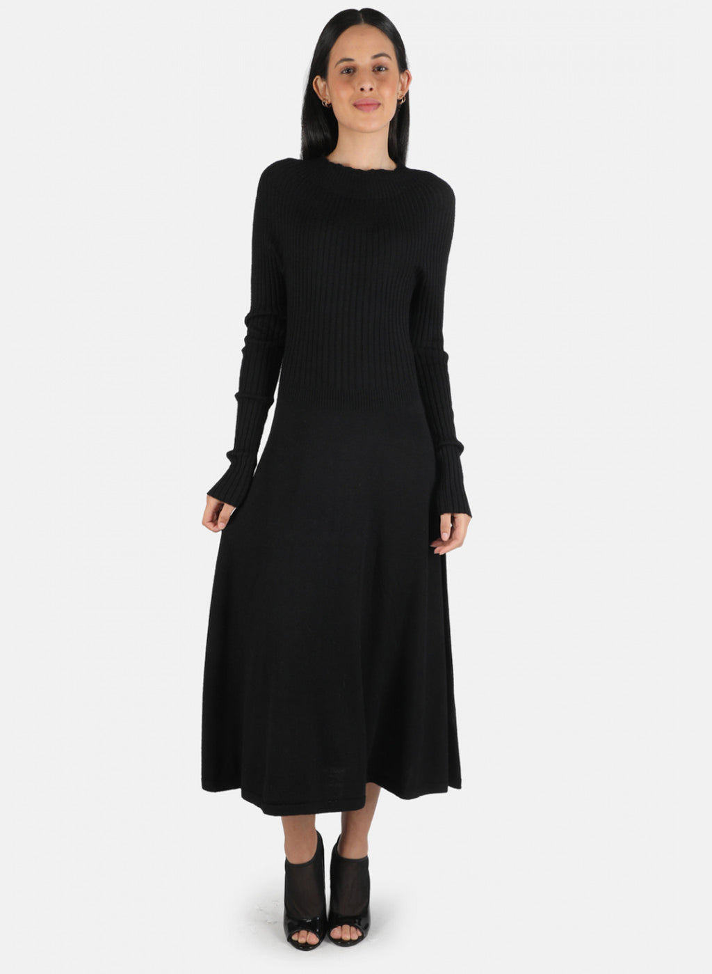 Women Black Self Design Top